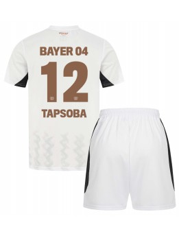 Bayer Leverkusen Edmond Tapsoba #12 Auswärts Trikotsatz für Kinder 2024-25 Kurzarm (+ Kurze Hosen)